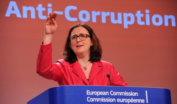 Cecilia Malmström holds anti-Corruption Report