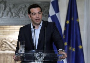 Greek Prime Minister Alexis Tsipras meets the Austrian Chancellor Werner Faymann in Athens