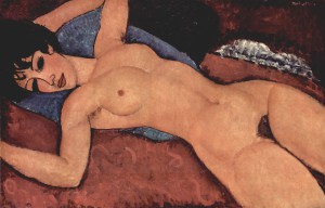 Amedeo Modigliani nudo sdraiato 1918
