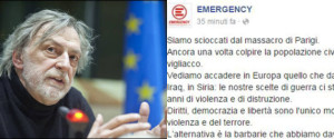 Gino Strada, Siamo scioccati dal massacro di Parigi: “L’unico modo per far finire la violenza è smettere di usarla”.