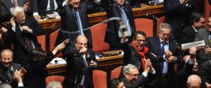 Italian senators of centre-right celebra