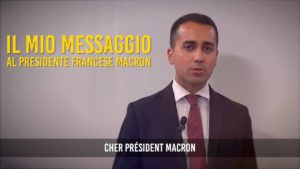 Luigi Di Maio lascia un messaggio al presidente francese Emmanuel Macron