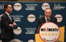 Luigi Di Maio e Rinaldo Veri, durante la presentazione dei candidati del M5s nei collegi uninominali, Roma, 29 gennaio 2018.
ANSA/ALESSANDRO DI MEO