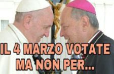 Il vescovo durante l’omelia invita i fedeli ad andare a votare il 4 Marzo, ma di non votare per…..