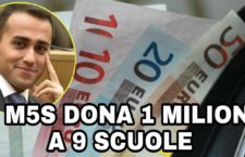IL M5S DONA 1 MILIONE DI EURO A 9 SCUOLE ITALIANE TAGLIANDOSI GLI STIPENDI!
