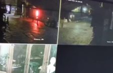 Bomba alla pizzeria: un uomo solo piazza un ordigno e fugge, il video choc