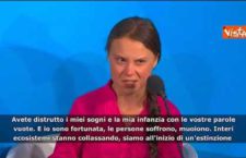 La rabbia di Greta all’Onu: “Mi avete rubato l’infanzia con le vostre parole vuote”